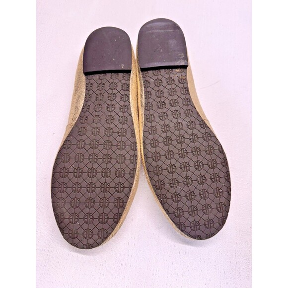 Lilly Pulitzer‎ Metallic Gold Logo Classic Leather Ballet Flats Sz. 7 - Picture 5 of 8